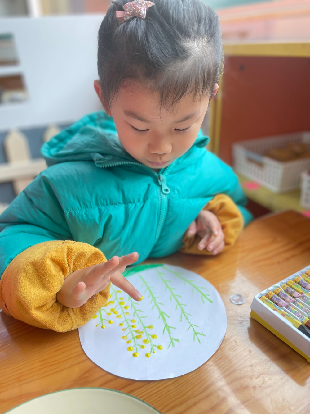 小班美术《油菜花》
