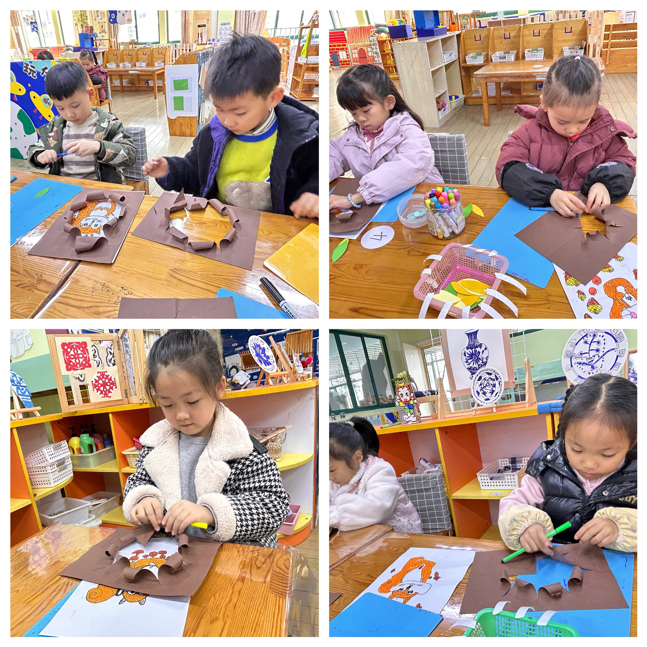 美术：树洞里的小松鼠