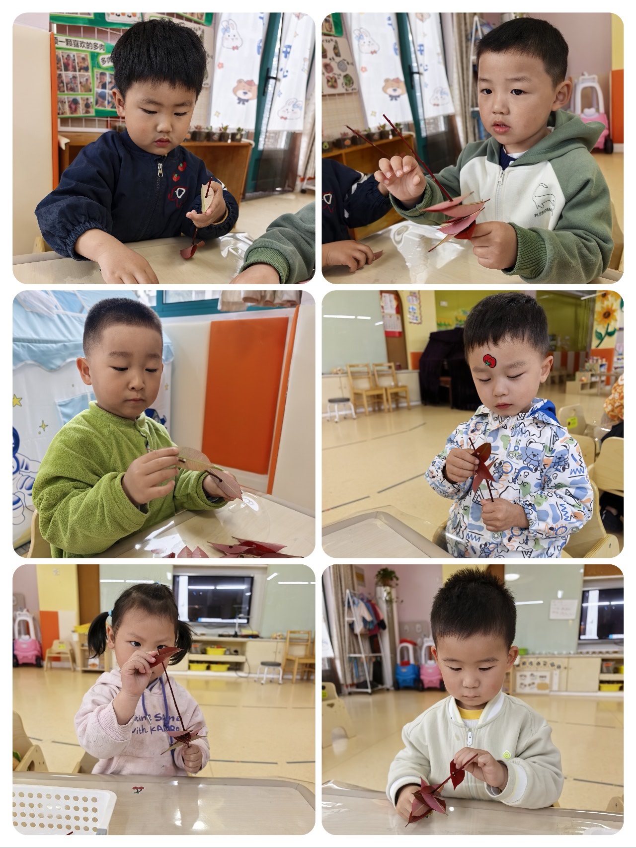 手工活动：树叶糖葫芦